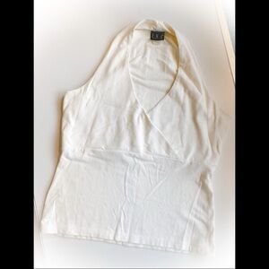INC International Concepts White Sleeveless Blouse